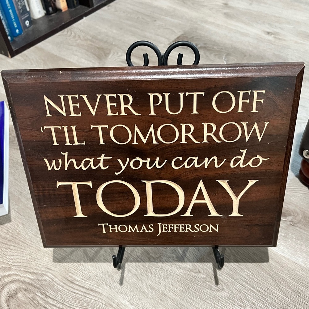 Inspirational plaque